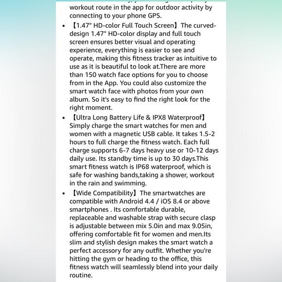 Smartwatch with Pink Strap - Picture 10 of 16